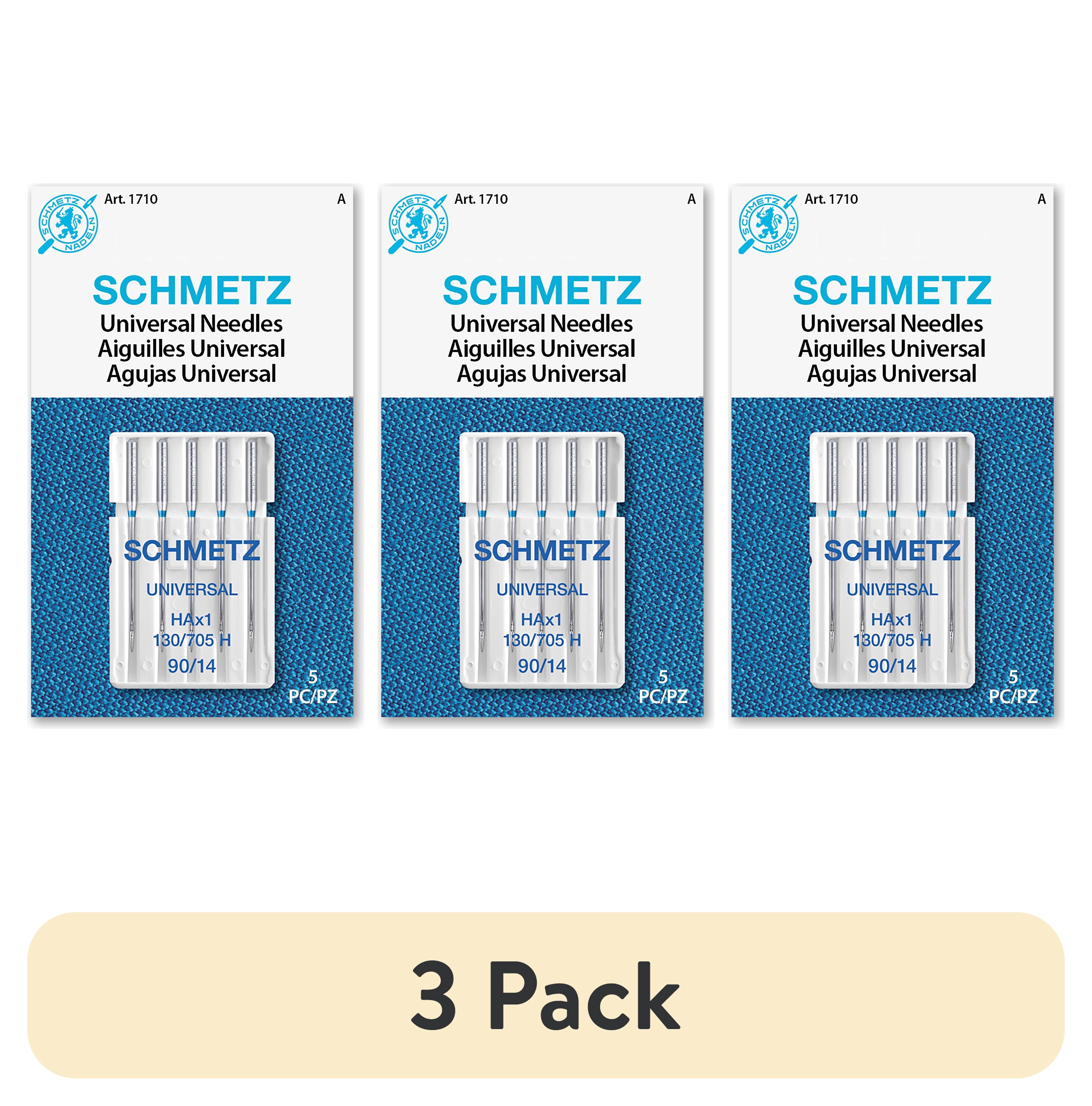 (3 pack) Schmetz Universal Sewing Machine Needles -Size 90/14, 5 Count