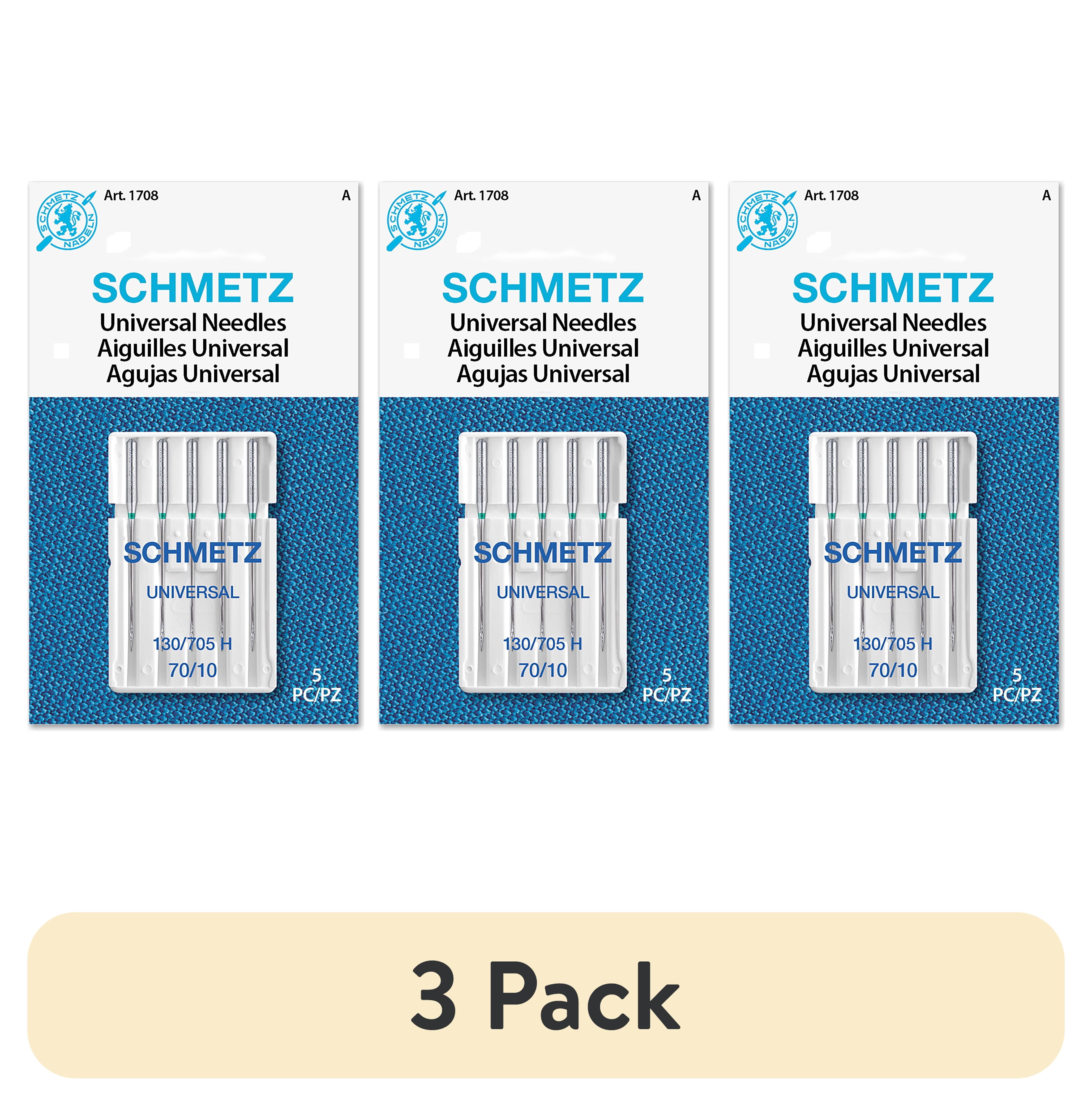 (3 pack) Schmetz Universal Sewing Machine Needles - Size 70/10, 5 Count ...