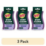 3 pack Scotch-Brite Dobie Stay Clean Scrubbers, 2 Count