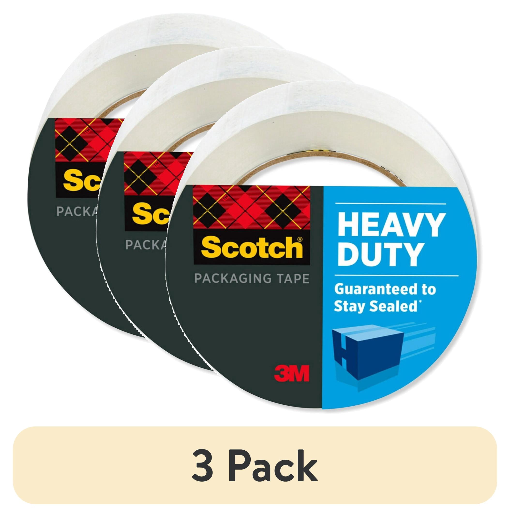(3 pack) Scotch Heavy Duty Packaging Tape, 1.88" x 54.6 yd, Clear, 1 Roll