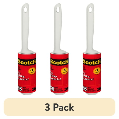 (3 pack) Scotch Brand Lint Roller, 56 Sheets