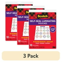 (3 pack) Scotch Self-Seal Laminating Pouches, 10 Count, Letter Size 8.5" x 11", 3 Mil Thick