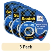 (3 pack) Scotch Wall-Safe Tape Dispenser, 3/4 in. x 650 in., 1 Dispenser