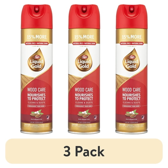(3 pack) Scotts Liquid Gold Wood Cleaner, Polish and Protector, 11.5 oz.