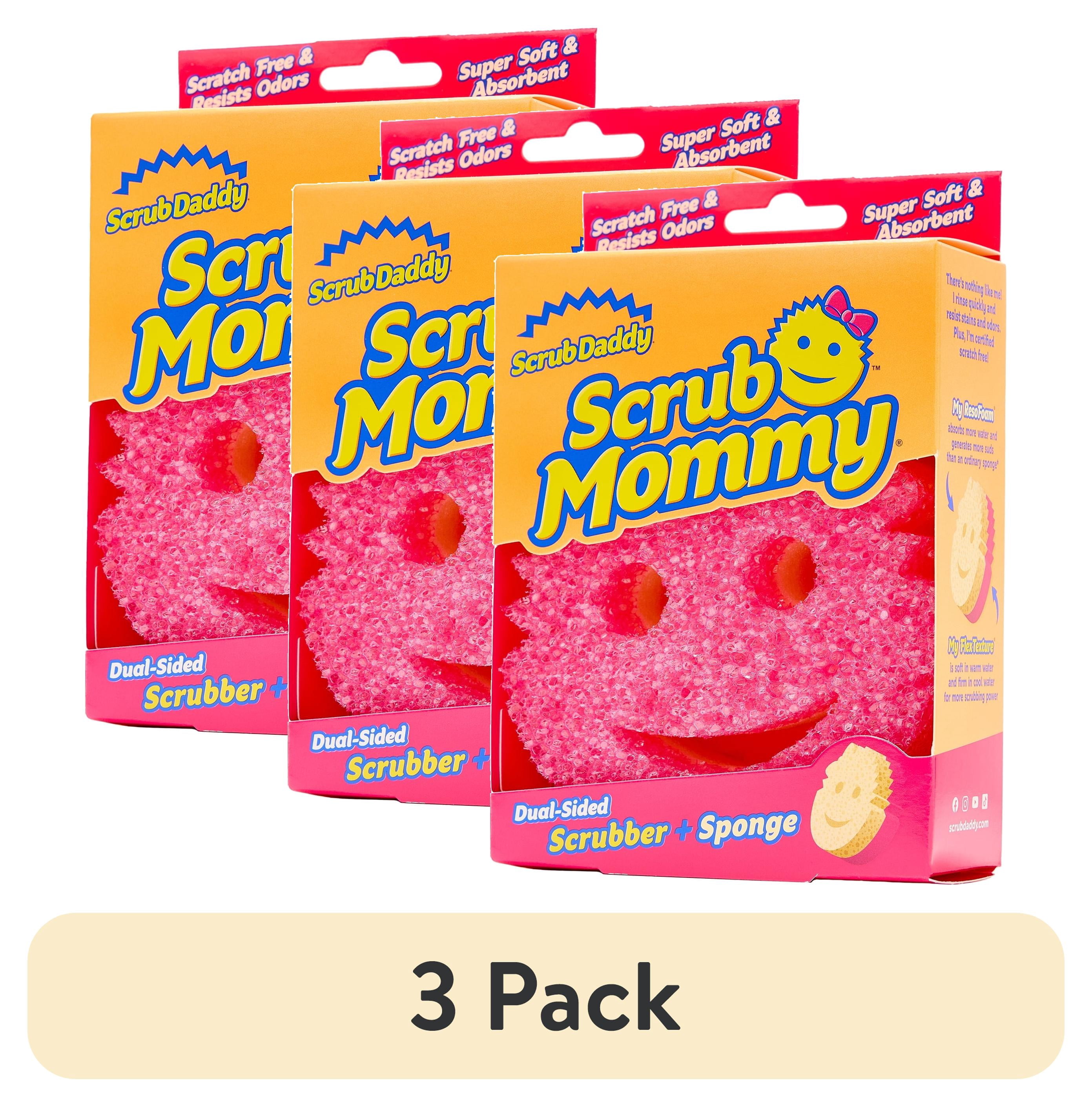 (3 pack) Scrub Daddy Scrub Mommy Dual-Sided Scratch-Free Dish Scrubber Sponge, Kitchen & Bath Cleaning Supplies. Scrubbies & Esponjas De Fregar Platos