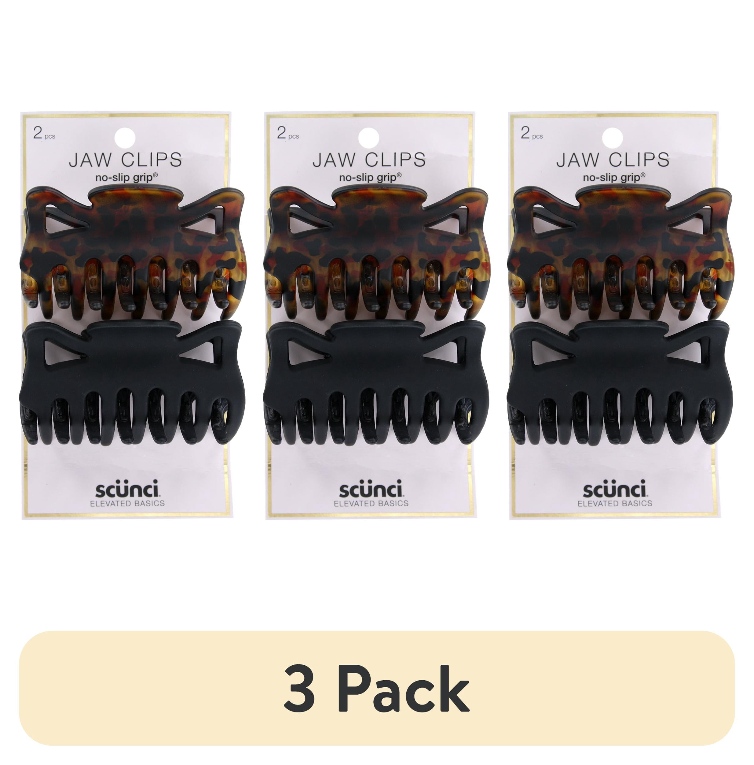 Scunci Haarklammer – Rutschfeste Scharnierklemme, 6 Cm, 2er Set (Farben Variieren)