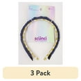 thumbnail image 1 of (3 pack) Scunci Skinny Ruched Denim Headband, Assorted Colors, 2-Pieces, 1 of 3