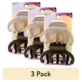 thumbnail image 1 of (3 pack) Scunci by Conair Claw Clips, 2-Pack, Matte Finish, Strong Grip for All Hair Types, Neutral Colors, 1 of 3