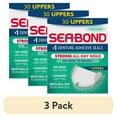 thumbnail interactive-video image 1 of (3 pack) Sea Bond Secure Denture Adhesive Seals, Fresh Mint Uppers, Zinc-Free, All-Day-Hold, Mess-Free, 30 Count, 1 of 9