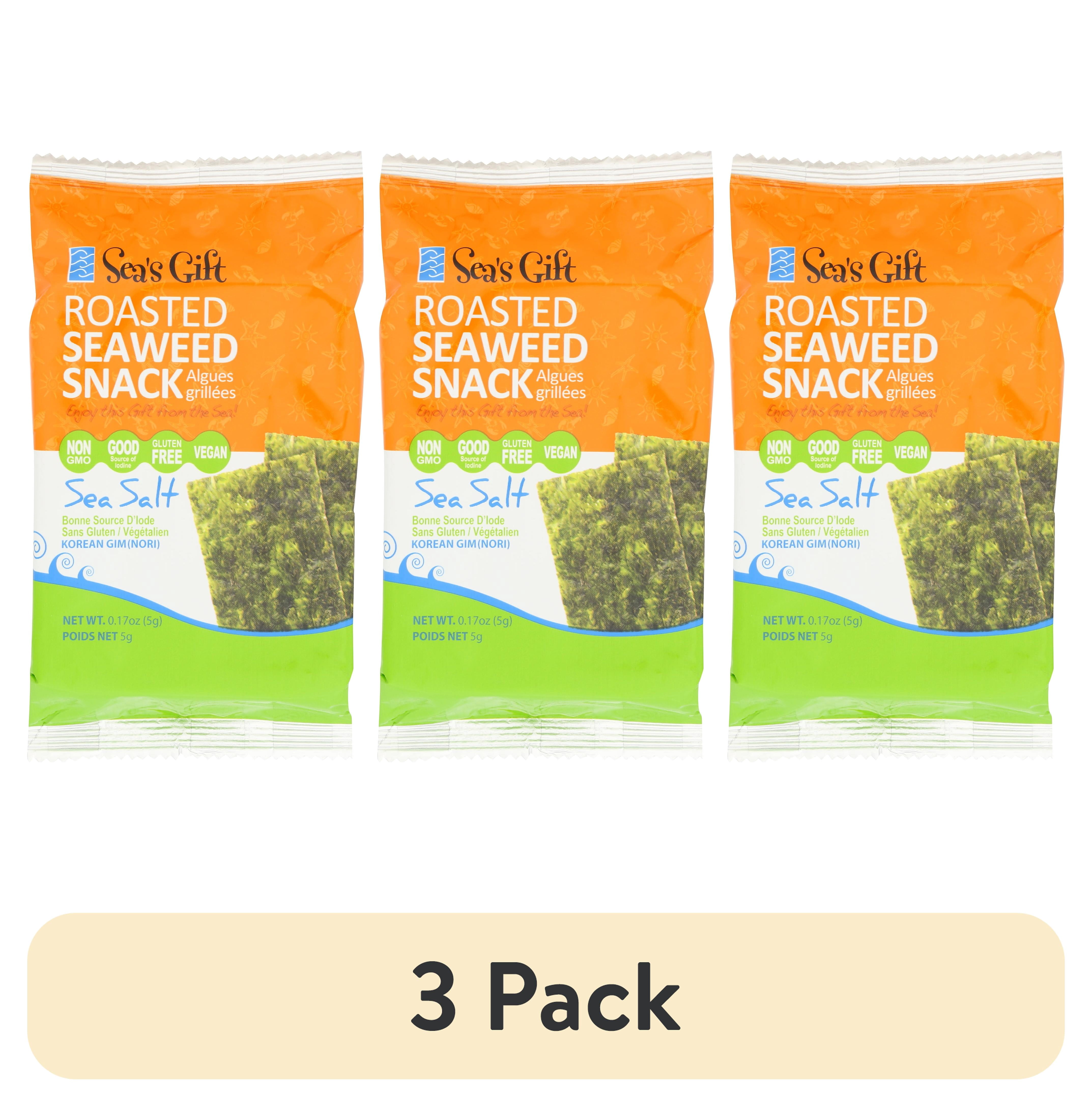 (3 pack) Sea's Gift Roasted Seaweed Snack, Sea Salt, 0.17oz
