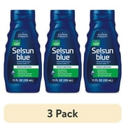 3 pack Selsun Blue Moisturizing with Aloe Dandruff Shampoo, 11 oz