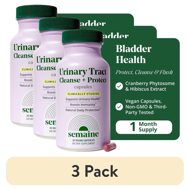 3 pack) Semaine Urinary Tract Cleanse & Protect 30 Ct. – Bladder