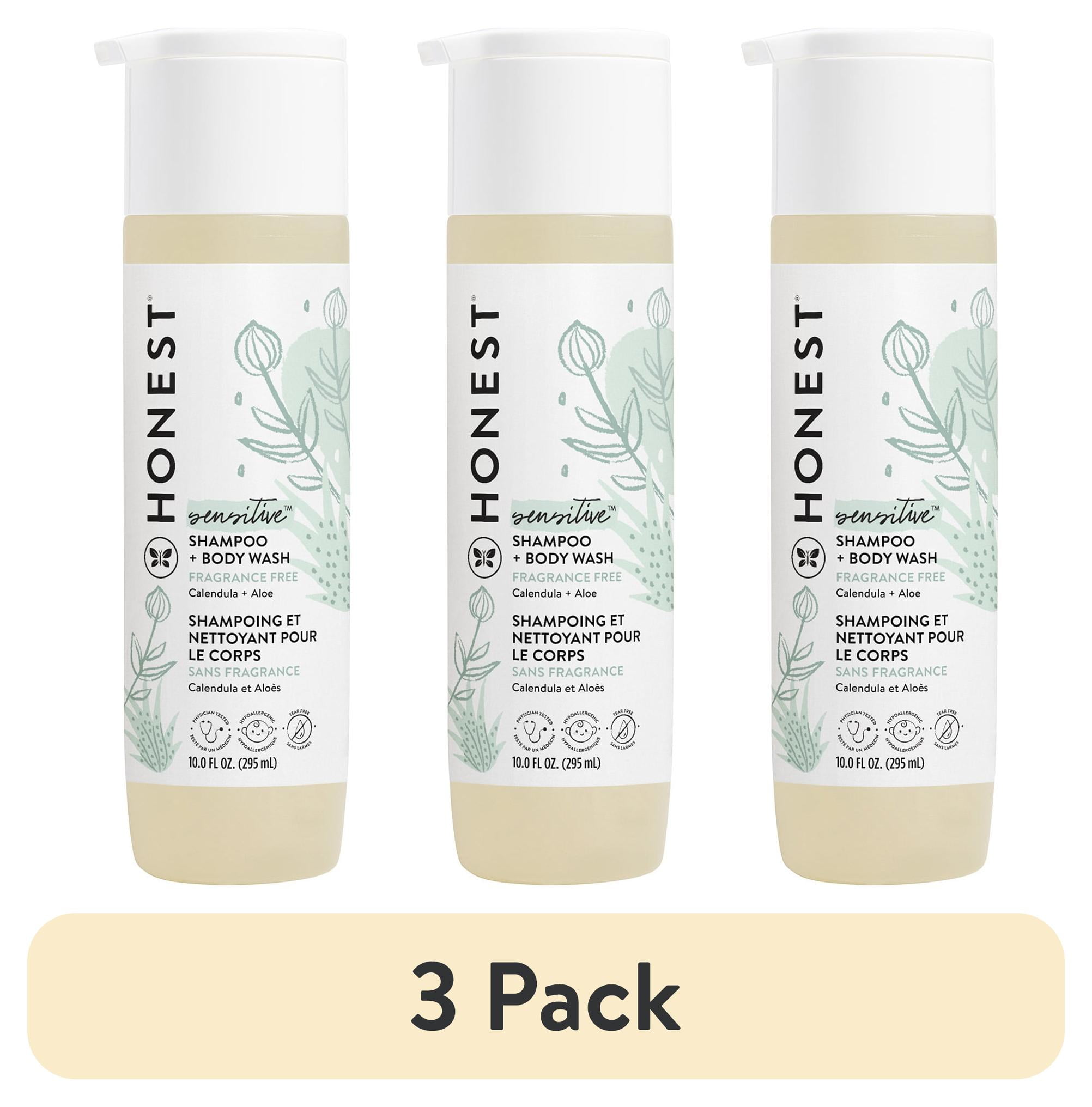 3 pack) The Honest Company Sensitive 2-in-1 Shampoo and Body Wash