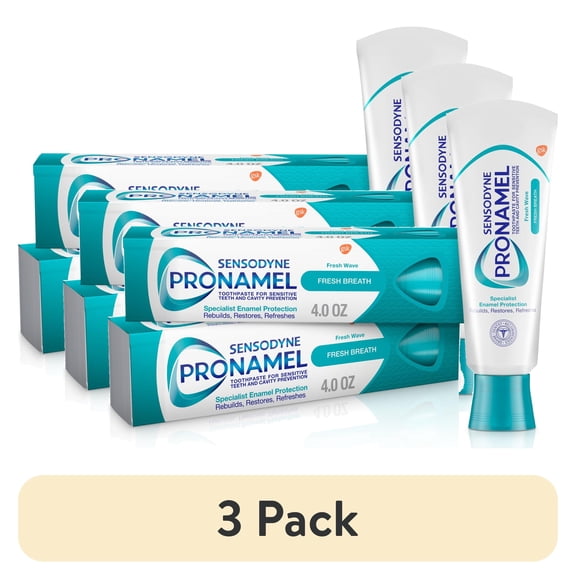 (6 pack) Sensodyne Pronamel Fresh Breath Enamel Toothpaste for Sensitive Teeth and Cavity Protection, Fresh Wave, 4 oz, 2 Pack