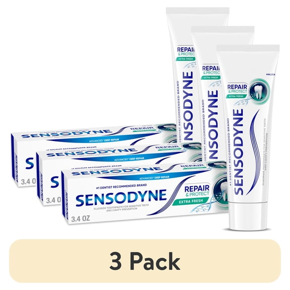 (3 pack) Sensodyne Repair and Protect Sensitive Toothpaste, Extra Fresh, 3.4 Oz
