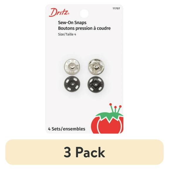 (3 pack) Sew On Snaps Sz 4