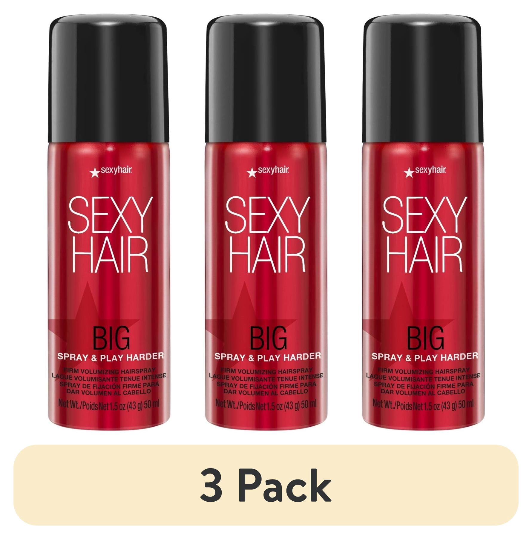 (3 pack) SexyHair Big Spray & Play Harder Firm Volumizing Hairspray 1.5 oz