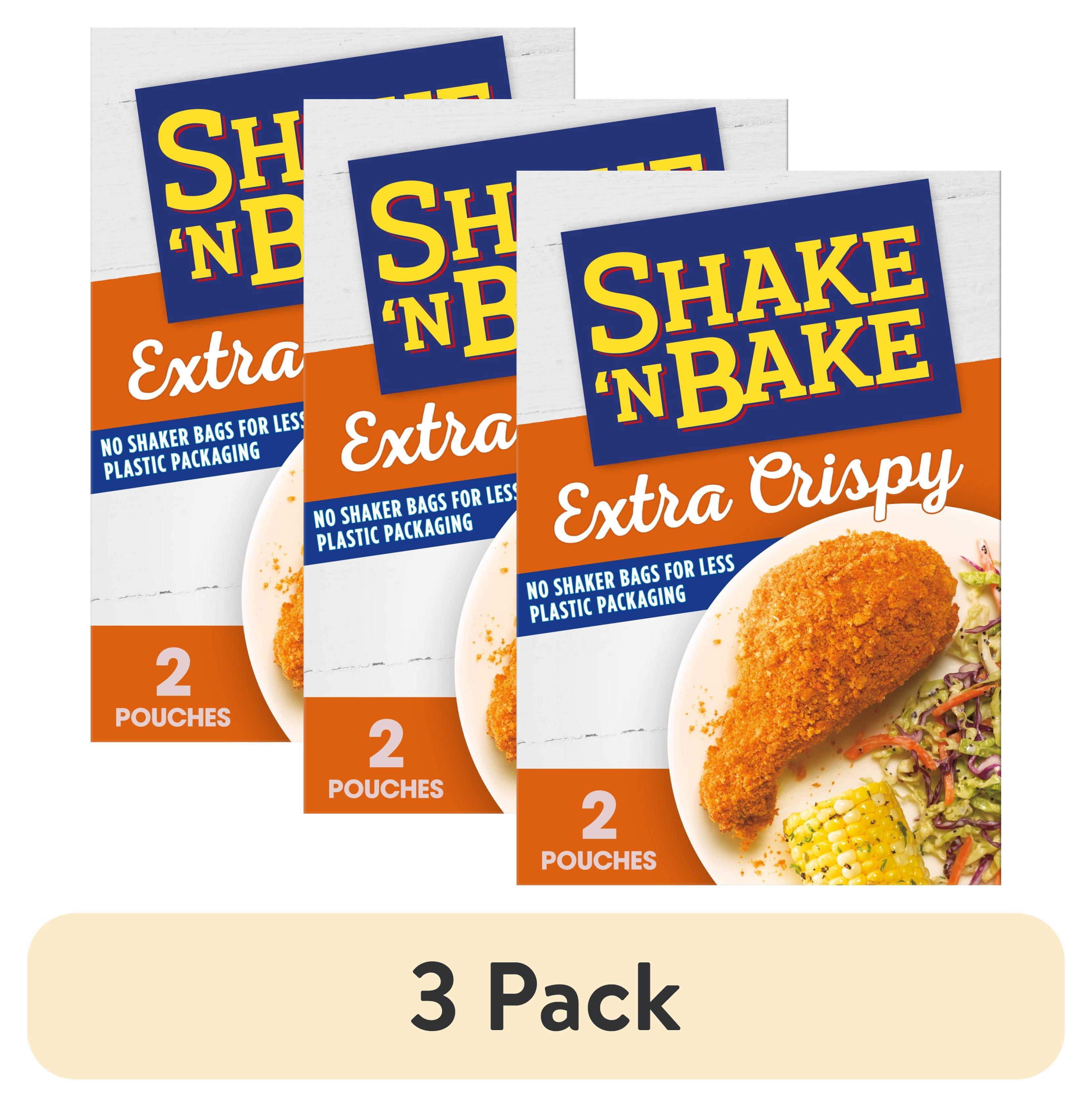 (3 pack) Shake 'N Bake Extra Crispy Seasoned Coating Mix, 2 Count Packets