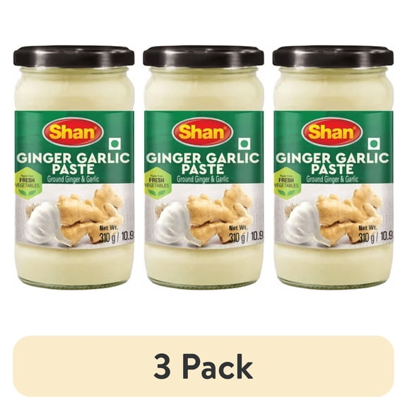 (3 pack) Shan Ginger & Garlic Natural Paste, 310 grams