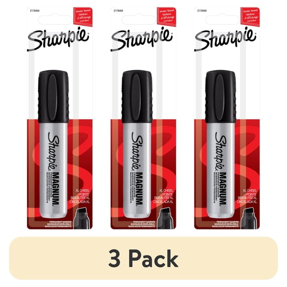 Sharpie 50 (3 pack) Sharpie Pro Magnum Metal Permanent Marker, Chisel Tip, Black ...