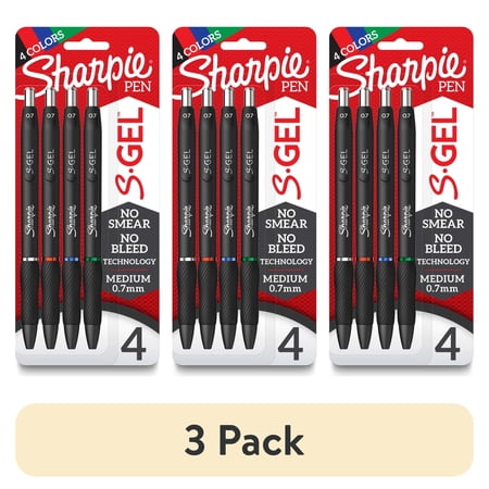 (3 pack) Sharpie S-Gel Pens 0.7 mm Pen Point Size - Assorted Gel-based Ink - 4 / Pack price history and forecast - Sharpie S-Gel