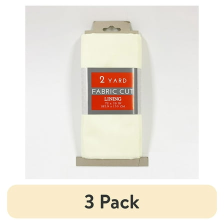 (3 pack) Shason Textile 58/60” Wide Lining 2 Yards Precut Fabric, Ivory