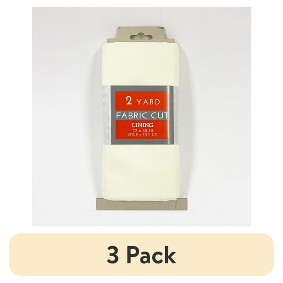 (3 pack) Shason Textile 58/60” Wide Lining 2 Yards Precut Fabric, Ivory