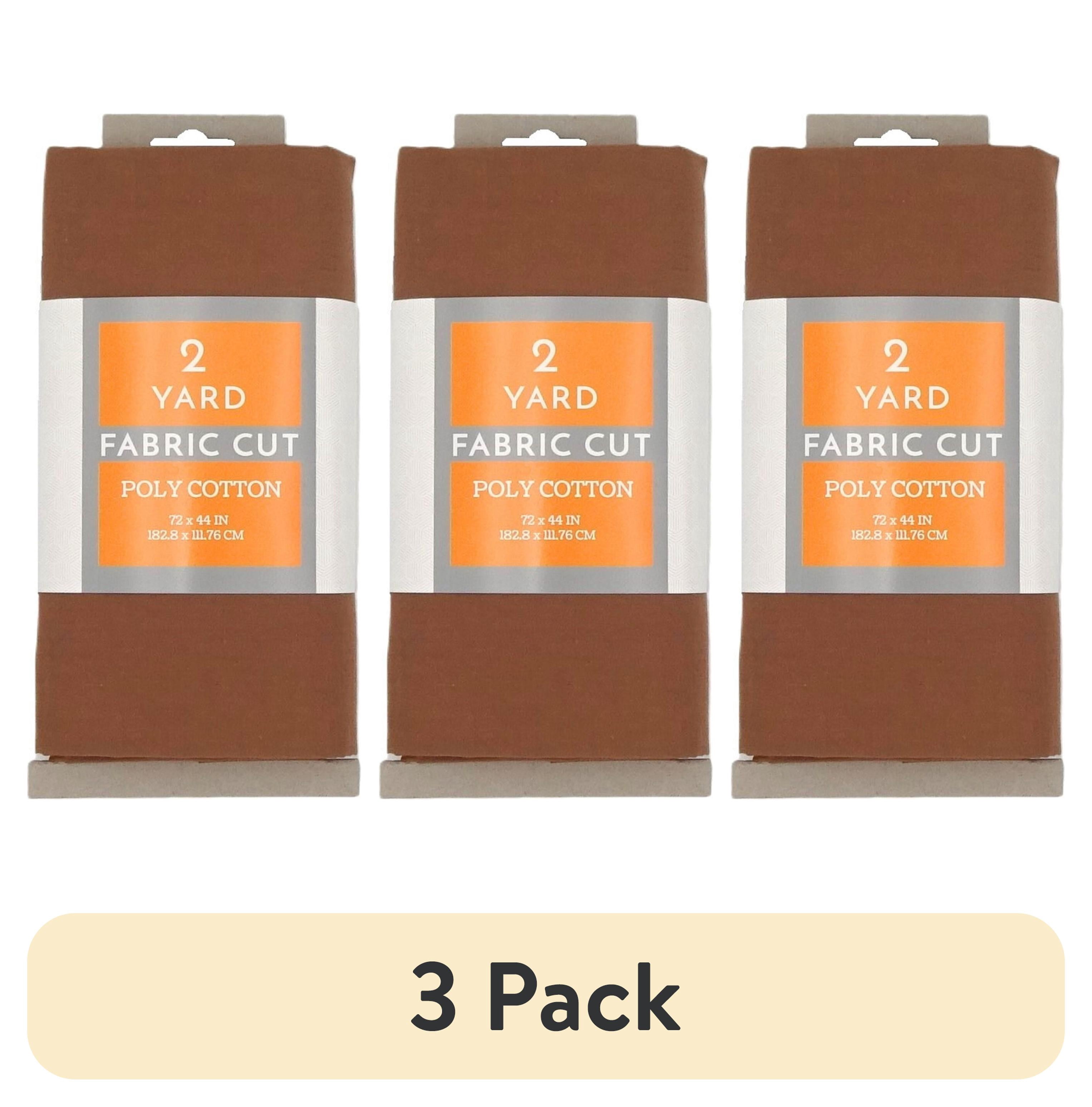 (3 pack) Shason Textile 2 Yard Cut Poly Cotton Fabric, Chocolate, 44" Wide for Craft & Quilting Projects