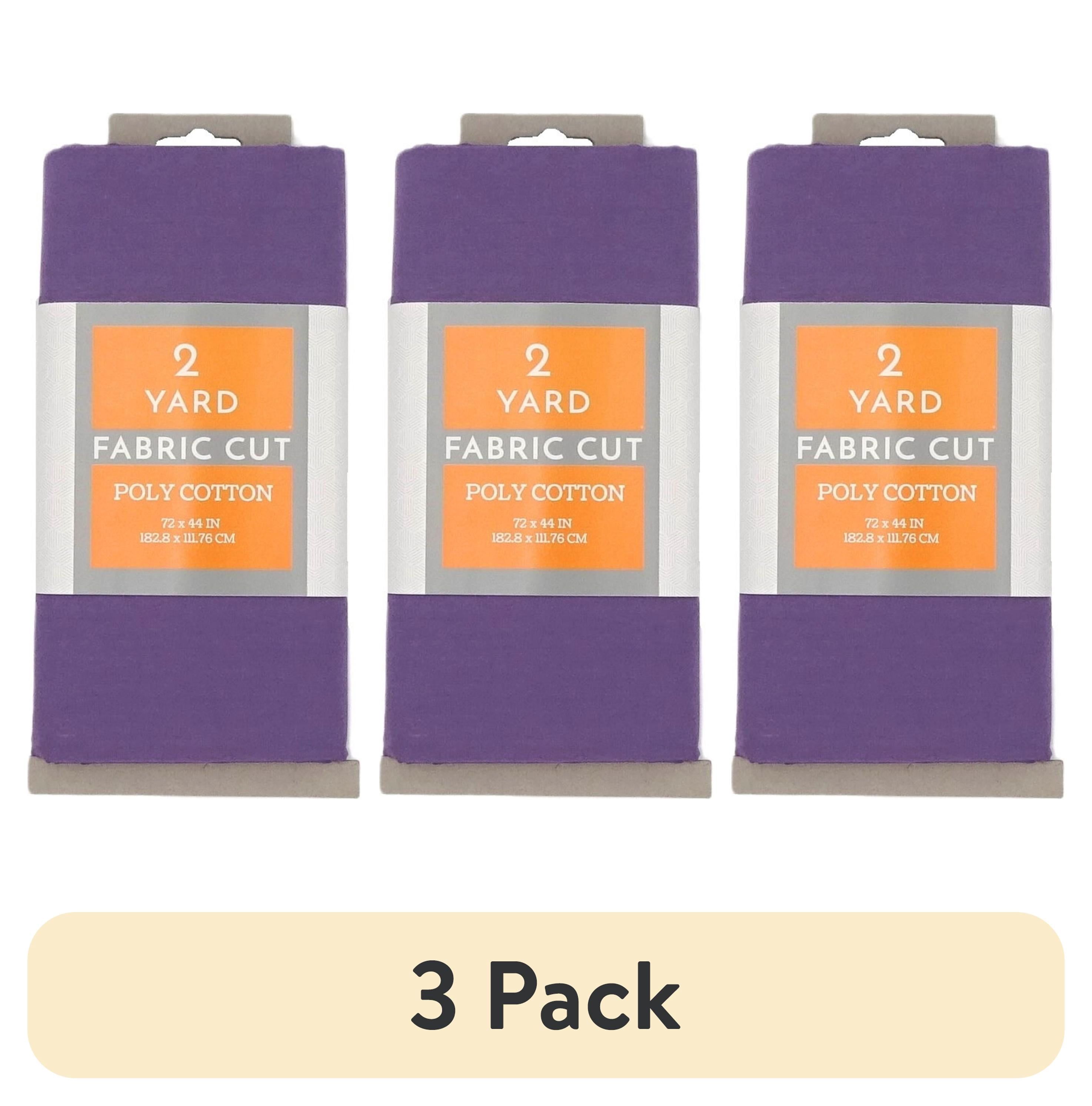 (3 pack) Shason Textile 2 Yard Cut Poly Cotton Fabric, Purple, 44" Wide for Craft & Quilting Projects