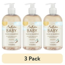 (3 pack) SheaMoisture Baby Wash and Shampoo with 100% Virgin Coconut Oil, Sweet Pea & Murumuru, 13 fl oz