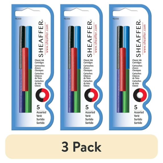 (3 pack) Sheaffer Ink Cartridges, Assorted