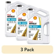 (3 pack) Shell Rotella T4 Triple Protection 15W-40 Diesel Engine Oil, 1 Gallon
