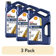 3 pack Shell Rotella T6 Full Synthetic 10W-30 Diesel Engine Oil, 1 Gallon