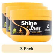 3 pack Shine n Jam  Extra Hold Conditioning Styling & Braiding Gel, 8 oz. Moisturizing, Unisex