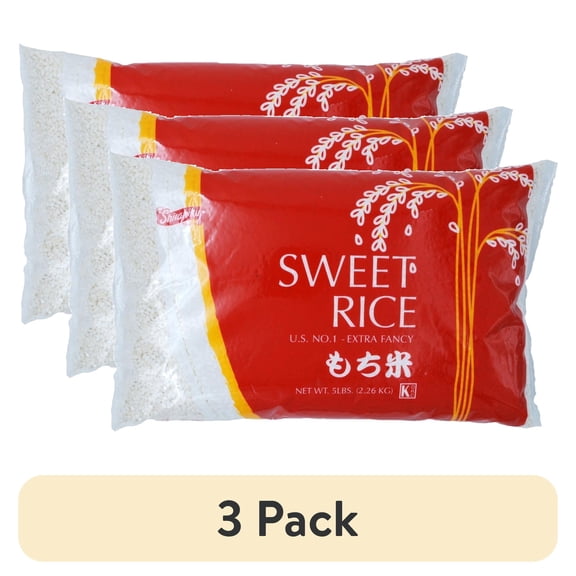 (3 pack) SHIRAKIKU Sweet Rice No. 1 Extra Fancy, 5 lb, 6 pack