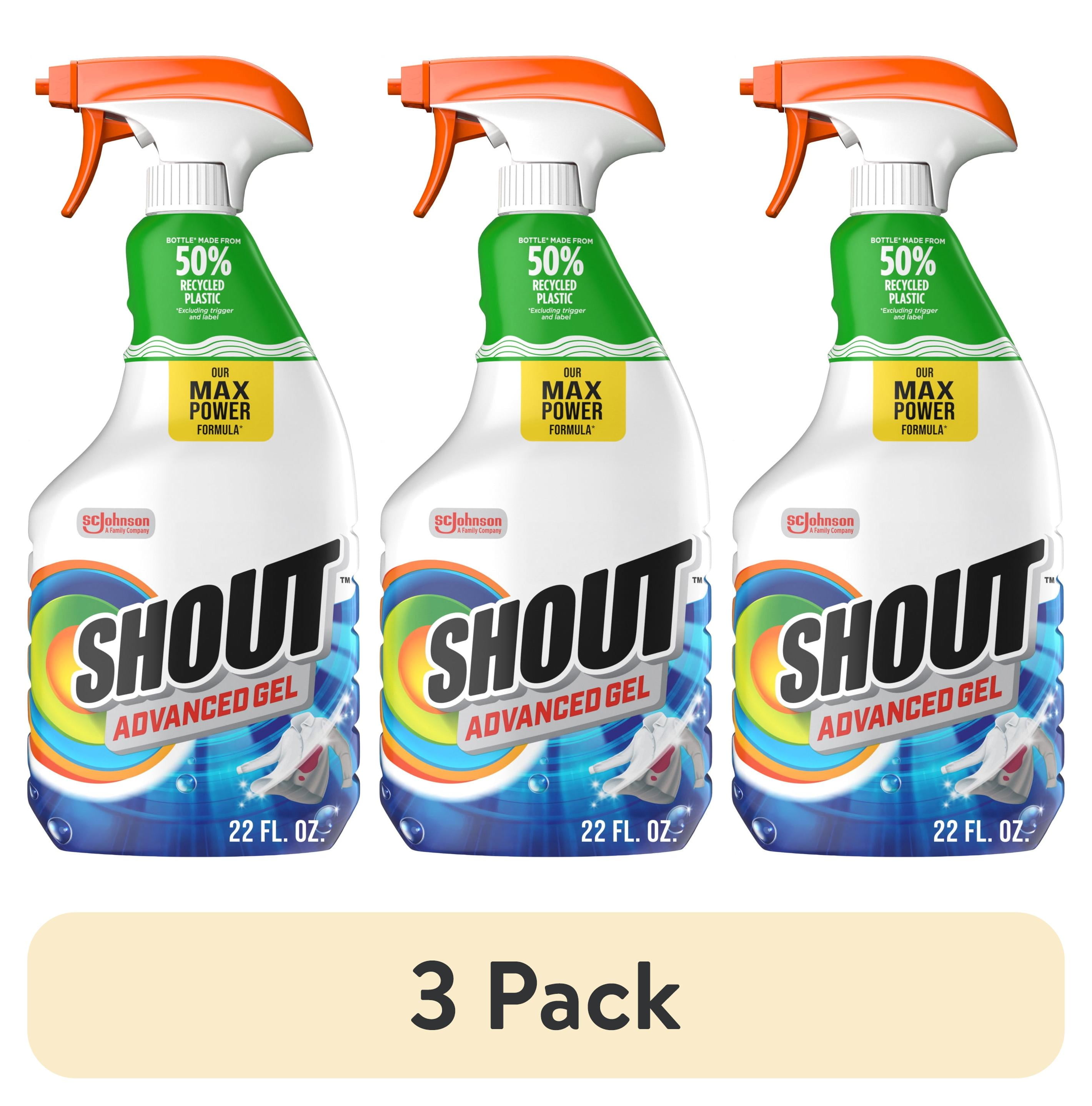 (3 pack) Shout Advanced Acting Gel, Laundry Stain Remover, 22 FL. OZ.