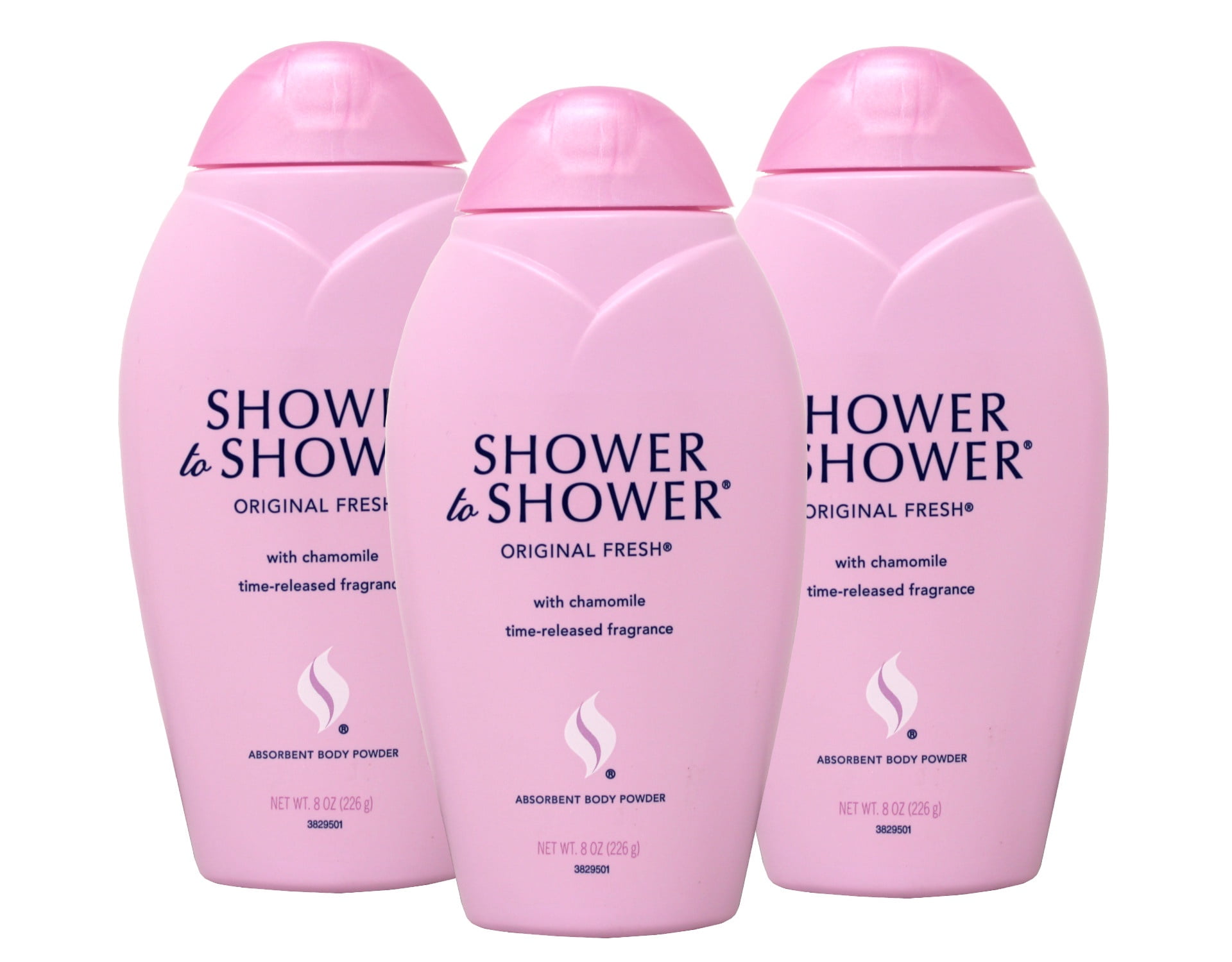 Shower Powder Container (3 pack) Shower To Shower Absorbent Body Powder Original Fresh with ...