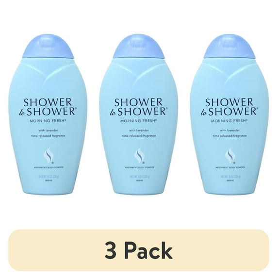 (3 pack) Shower to Shower Body Powder, Morning Fresh w/ Lavender - 8 oz