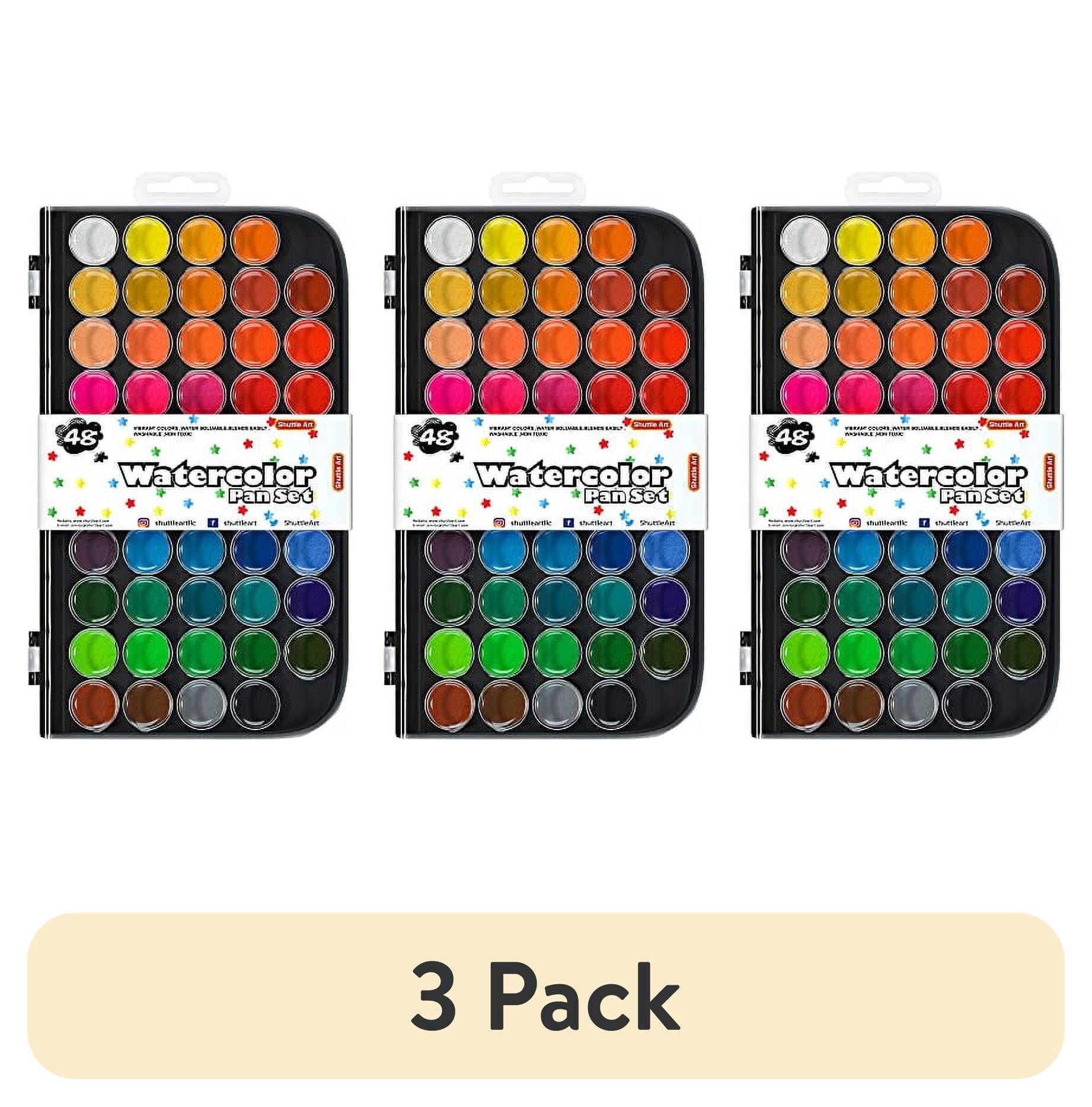 (3 pack) Shuttle Art 11.3 oz Assorted Watercolor Paint Set 3 Count