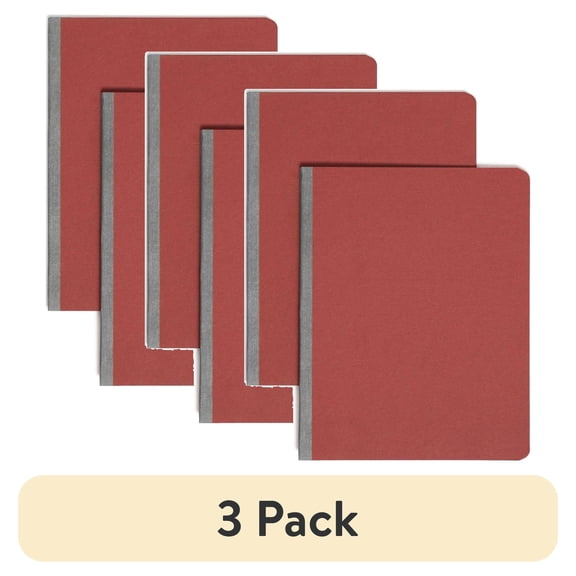 (3 pack) Smead, SMD81752, Premium Pressboard Report Cover, Metal Prong with Compressor, 1 Each, Red