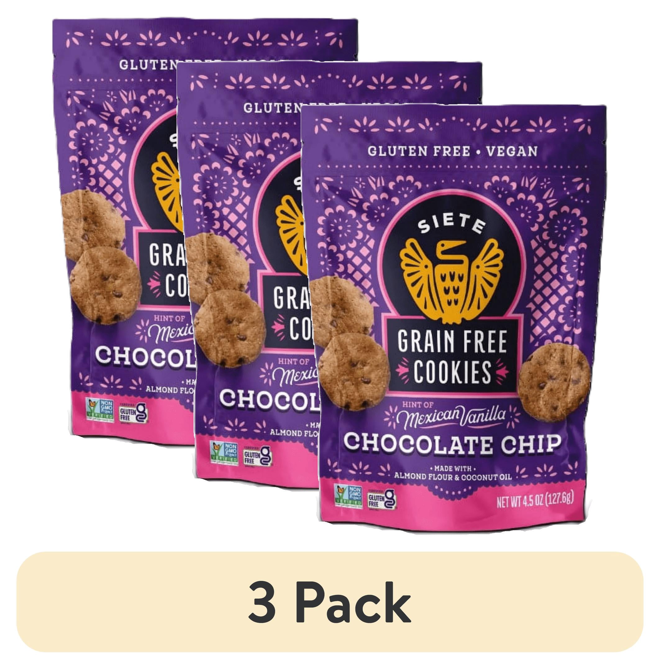 (3 pack) Siete Hint of Mexican Vanilla Chocolate Chip Grain Free Cookies