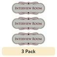 thumbnail image 1 of (3 pack) Signs ByLITA Designer Interview Room Sign (Light Grey / Burgundy) - Large, 1 of 6