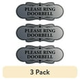 thumbnail image 1 of (3 pack) Signs ByLITA Designer Please Ring Doorbell Sign (Brushed Silver) - Small, 1 of 7