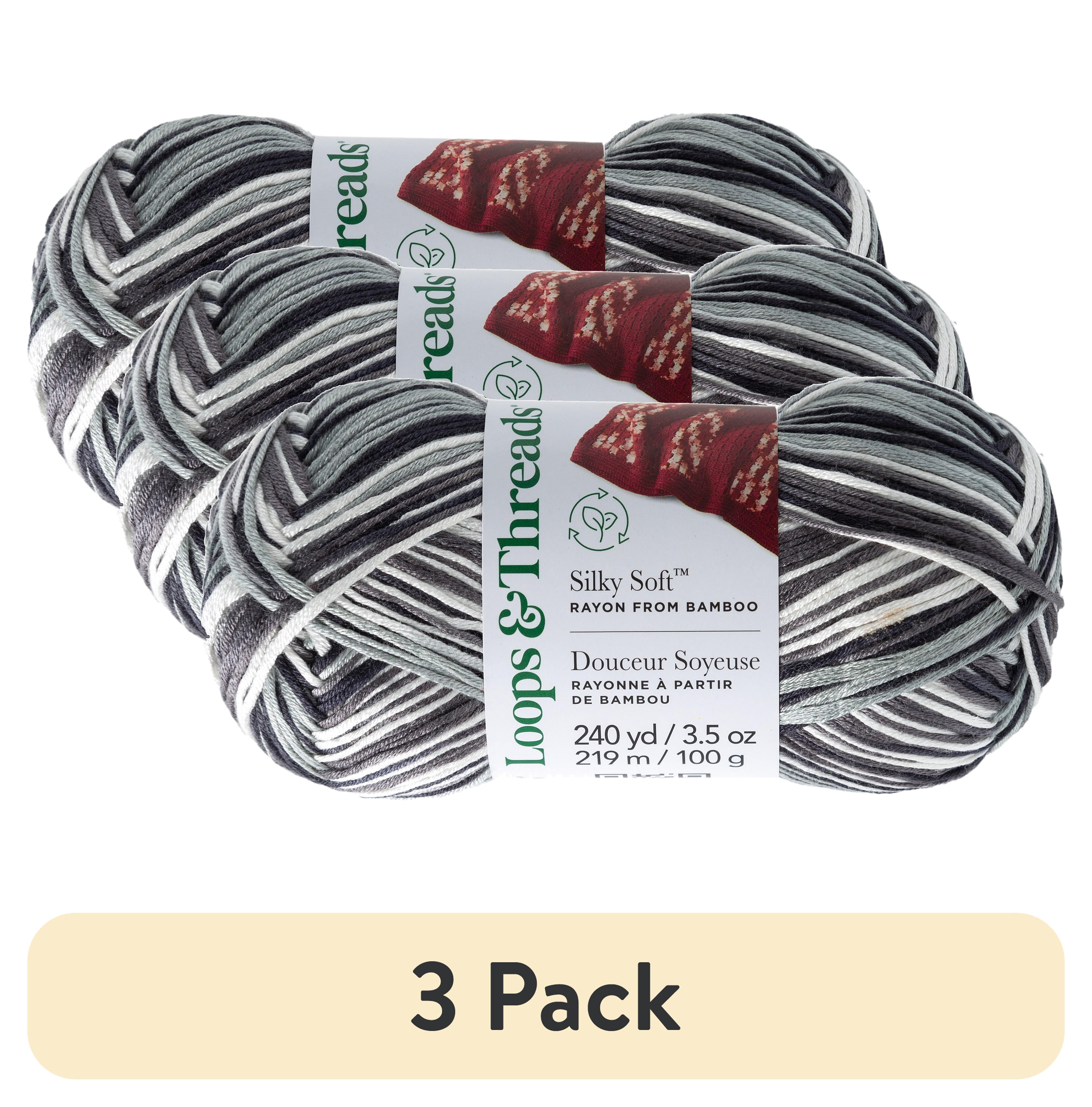 Multi Yarn (3 pack) Silky Soft Multi Yarn by Loops & Threads - Yarn for Knitting ...