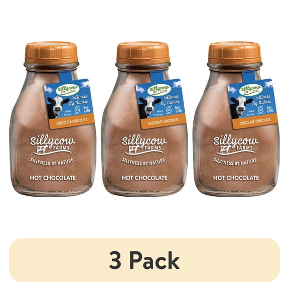 (3 pack) Sillycow Farms Chocolate Hot Cocoa Mix, 16 Oz