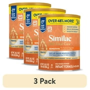 3 pack Similac 360 Total Care Sensitive Baby Formula Powder, Has 5 HMO Prebiotics, 30.2-oz Tub