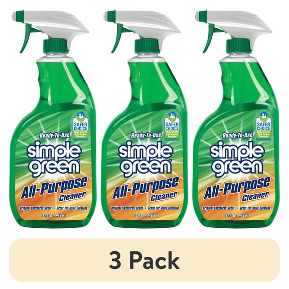 (3 pack) Simple Green Ready-to-Use All-Purpose Cleaner, Spray Bottle, Original, 32 fl. oz