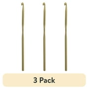 (3 pack) Simplicity Boye Tapered Throat Anodized Aluminum Crochet Hook Size H Gold