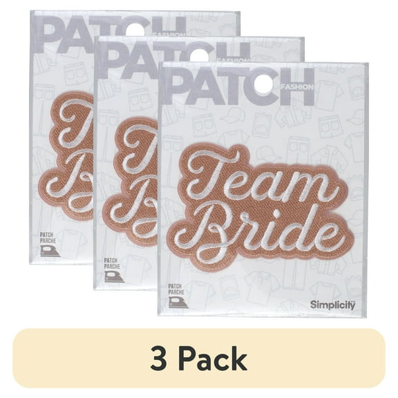(3 pack) Simplicity Team Bride Iron-On Appliqué, 1 Piece