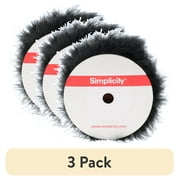 (3 pack) Simplicity Trim, Black 1 1/2 inch Feather Boa Trim Great for Apparel, Home Decorating, and Crafts, 2 Yards, 1 Each
